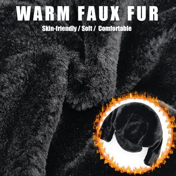 Unisex Gray Winter Trapper Hat Russian with Ear Flap Mask Aviator Cold Weather - Picture 5 of 6